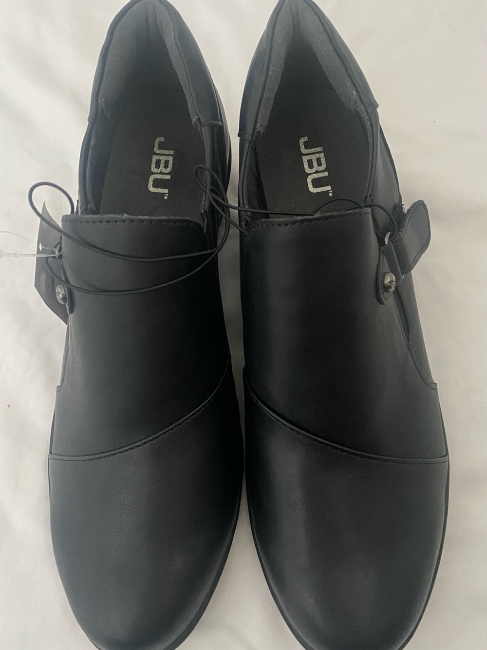 JBU Women’s Black Slip-On Derby Dress Shoes